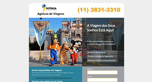 Hotsite de Agência de Turismo